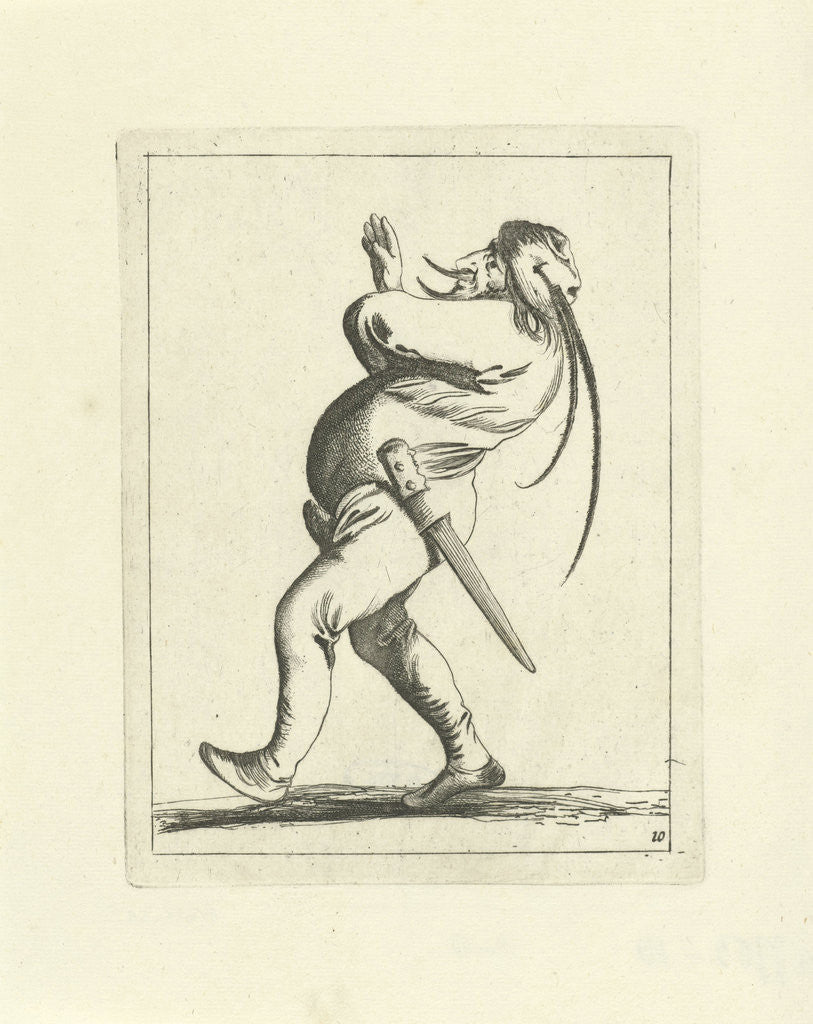 Detail of Wielding fool by Frederik de Wit