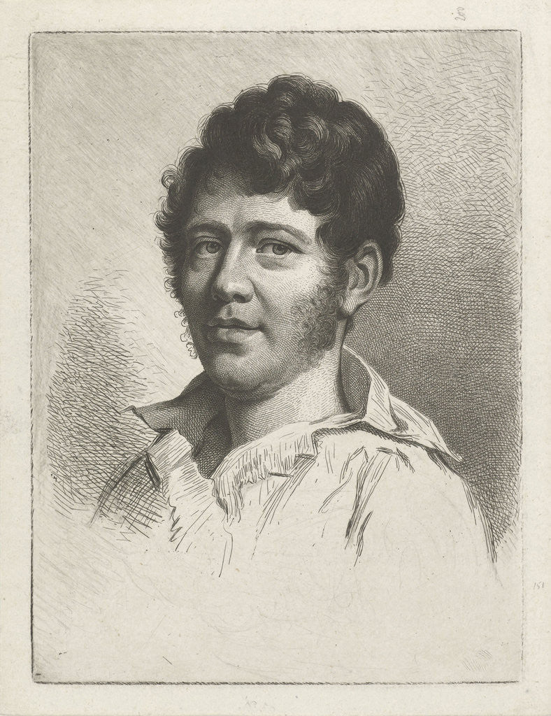 Detail of Portrait of an unknown man by Johannes Pieter de Frey