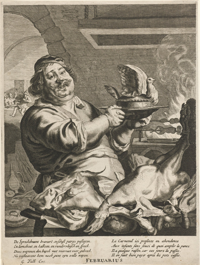 Detail of Cook with pie by Joachim von Sandrart