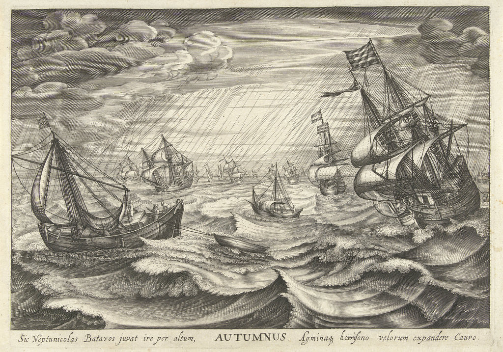 Detail of Autumn by Johannes Janssonius