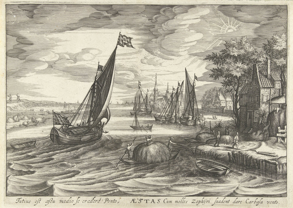 Detail of Summer by Johannes Janssonius