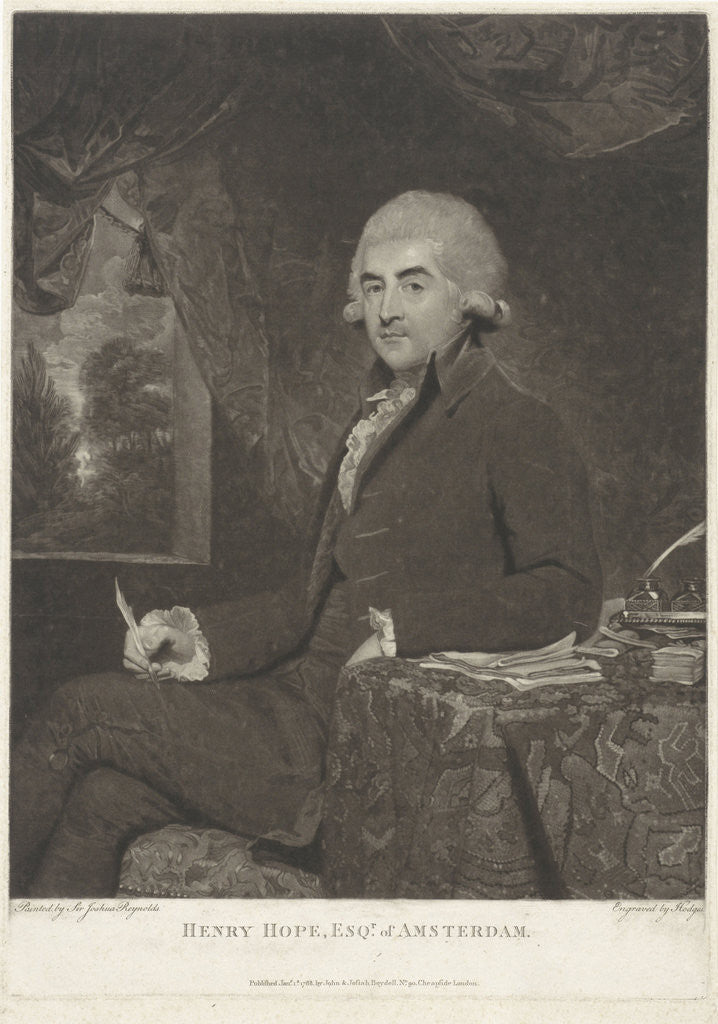 Detail of Portrait of Henry Hope by John & Josiah Boydell