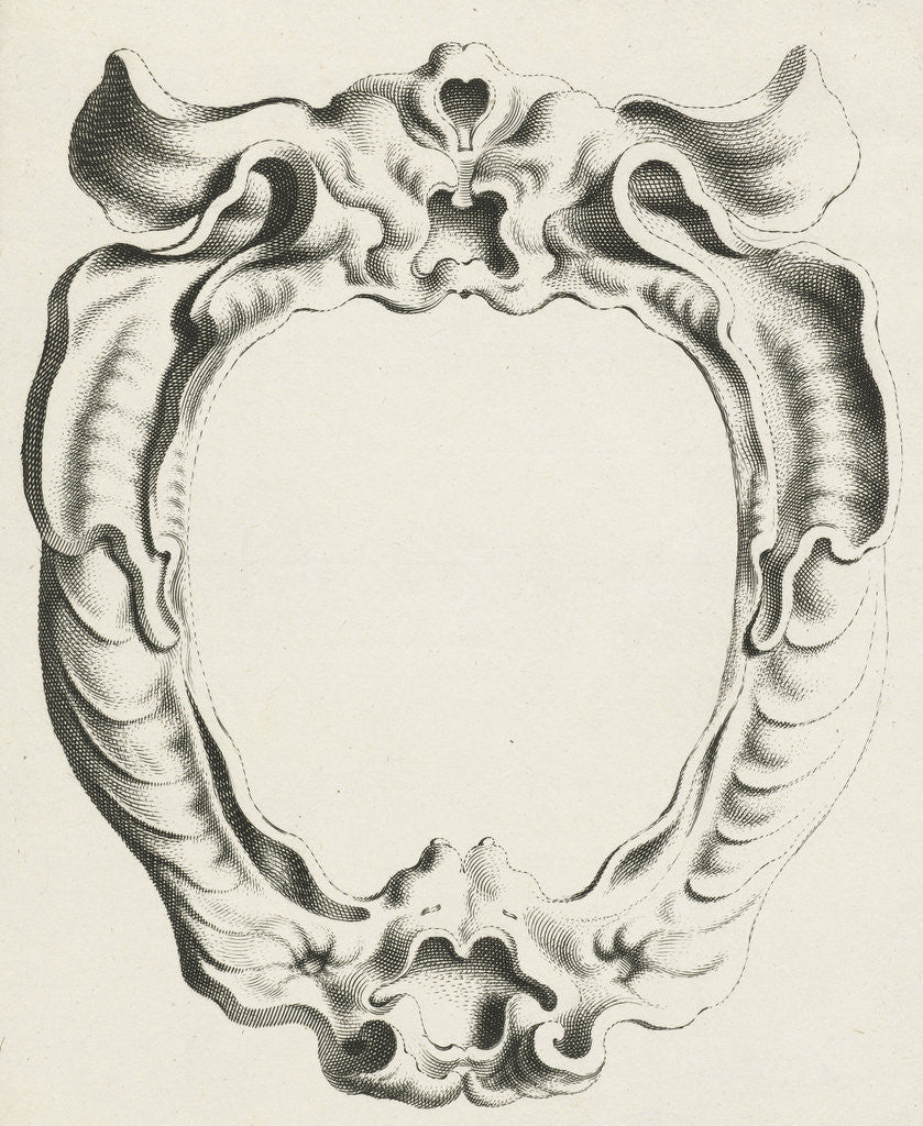 Detail of Cartouche with lobe ornament with big ears by Clement de Jonghe
