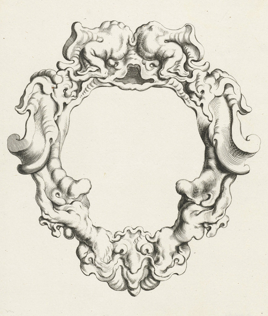 Detail of Cartouche with lobe ornament, the top two samples by Clement de Jonghe