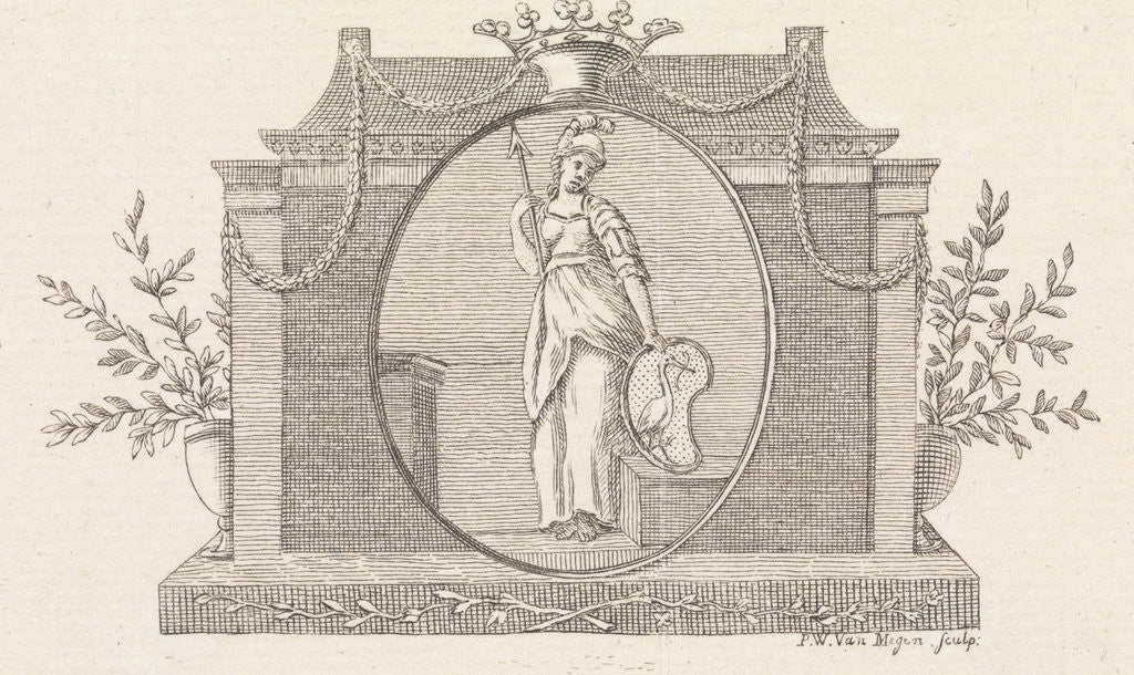 Detail of Minerva with the Hague weapon by Pieter Willem van Megen
