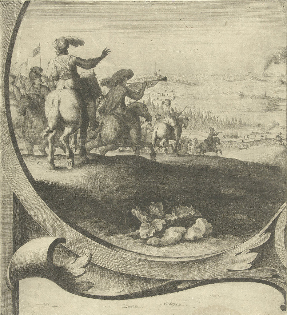 Detail of Siege of Breda (leaf with riders) by Jan Gerritsz. van Bronchorst