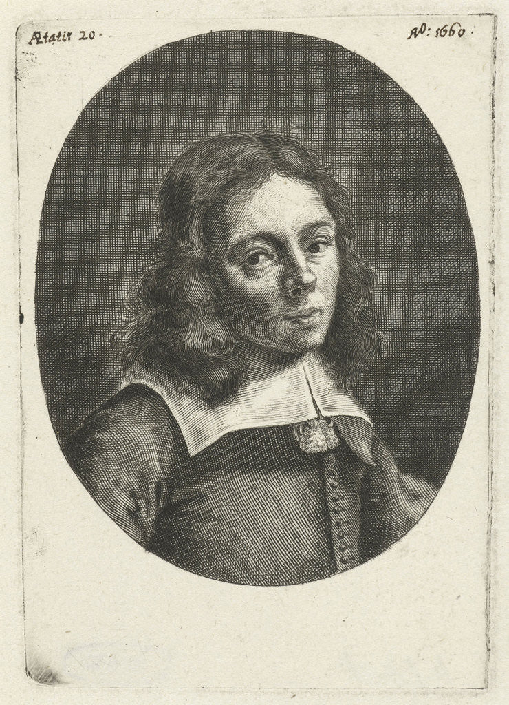 Detail of Self-portrait at the age of 20 by Hendrik Bary