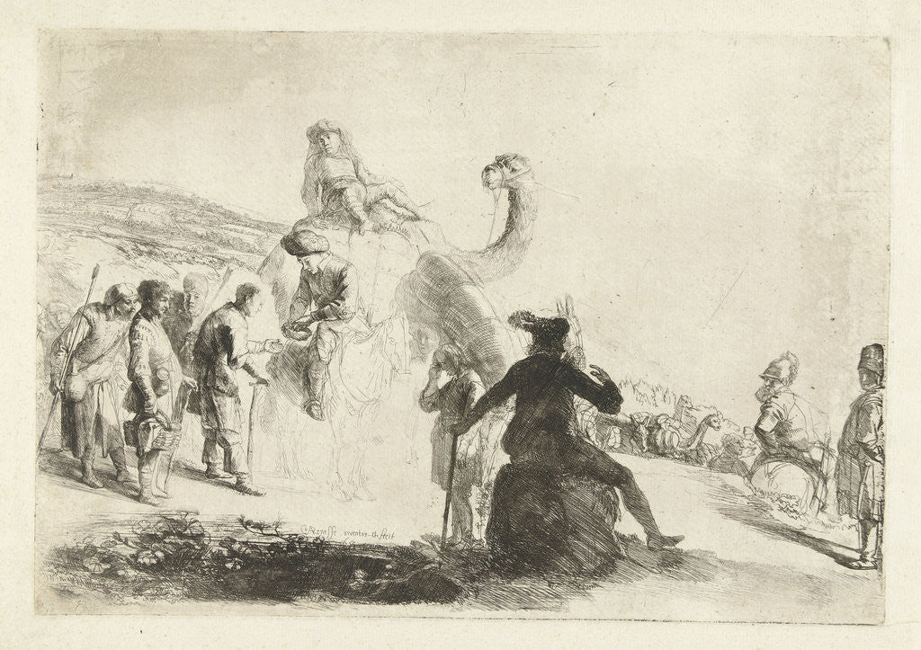 Detail of Joseph sold by his brothers by Constantijn à Renesse