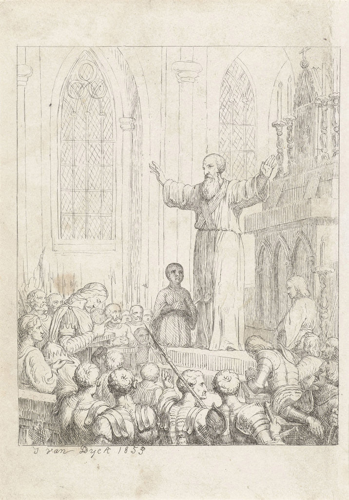 Detail of Appointment of Bernulfus bishop of Utrecht by Jacobus van Dijck
