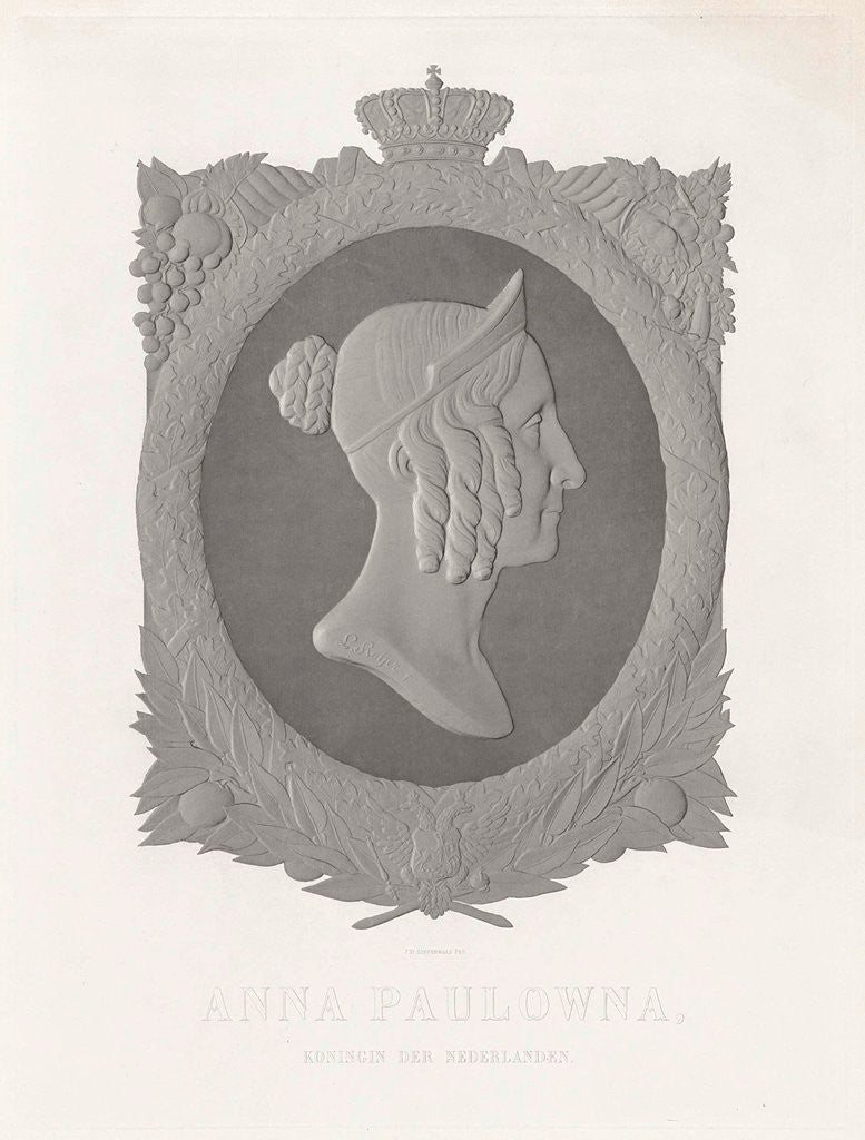Detail of Portrait of Anna Pavlovna, Queen of the Netherlands by Jan Dam Steuerwald