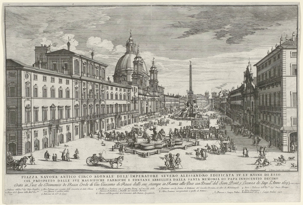 Detail of Elements of this performance are numbered 1-11 and correspond to the legend below the performance by Gommarus Wouters