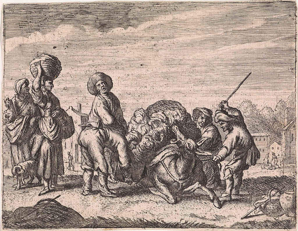 Detail of The braying donkey by Cornelis de Wael