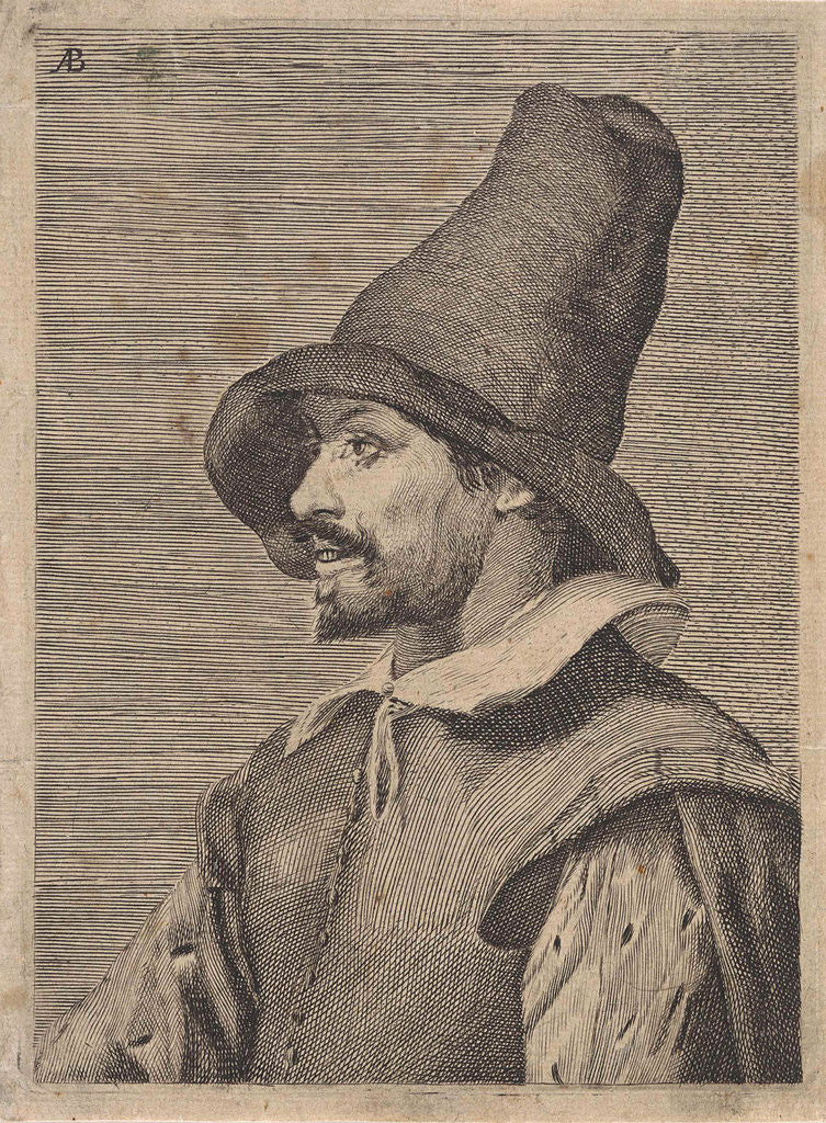 Detail of Portrait of Jan Jansz by Cornelis Visscher II