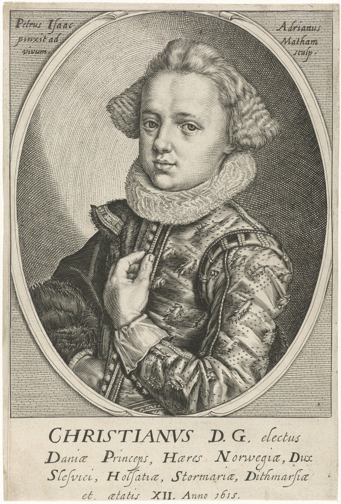 Detail of Portrait of Christian of Denmark and Norway by Adriaen Matham