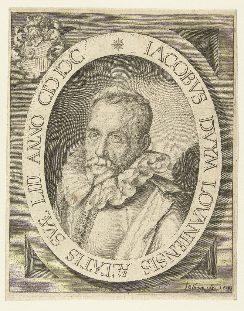 Detail of Portrait of Jacob Duym at the age of 53 by Bonaventura Vulcanius