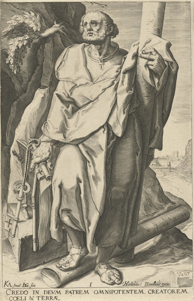 Detail of Apostle Peter by Hendrick Hondius I
