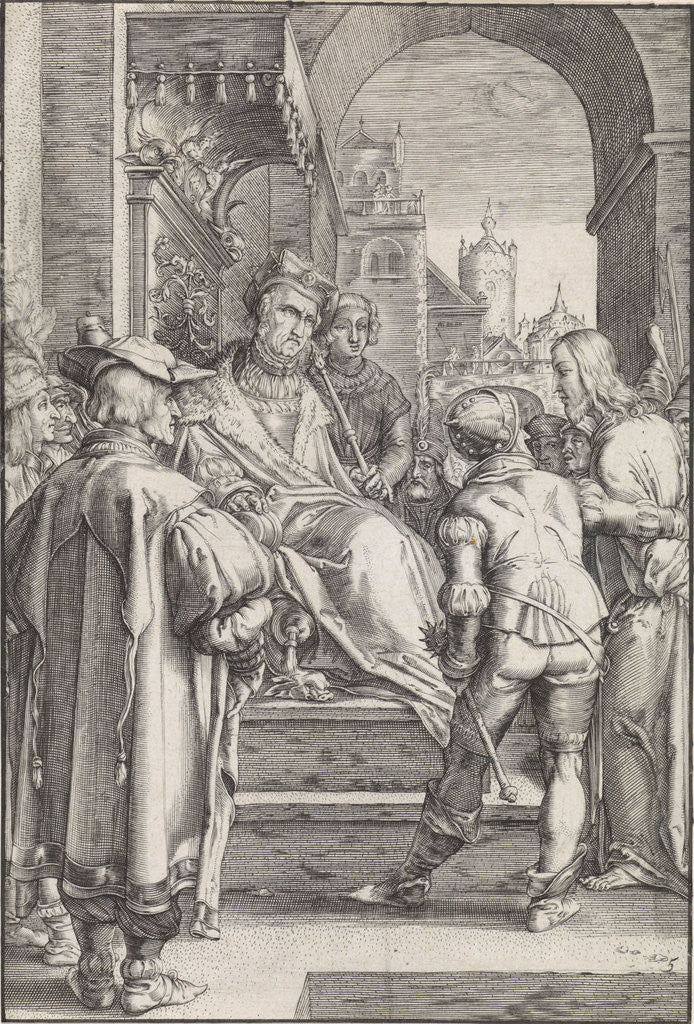 Detail of Christ before Pilate by Hendrick Goltzius