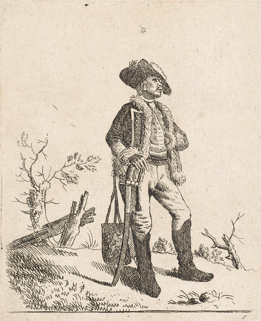 Detail of Landscape with a soldier by Carel Webbers