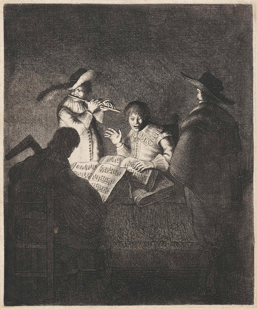 Detail of Music making company by Jan Gillisz. van Vliet