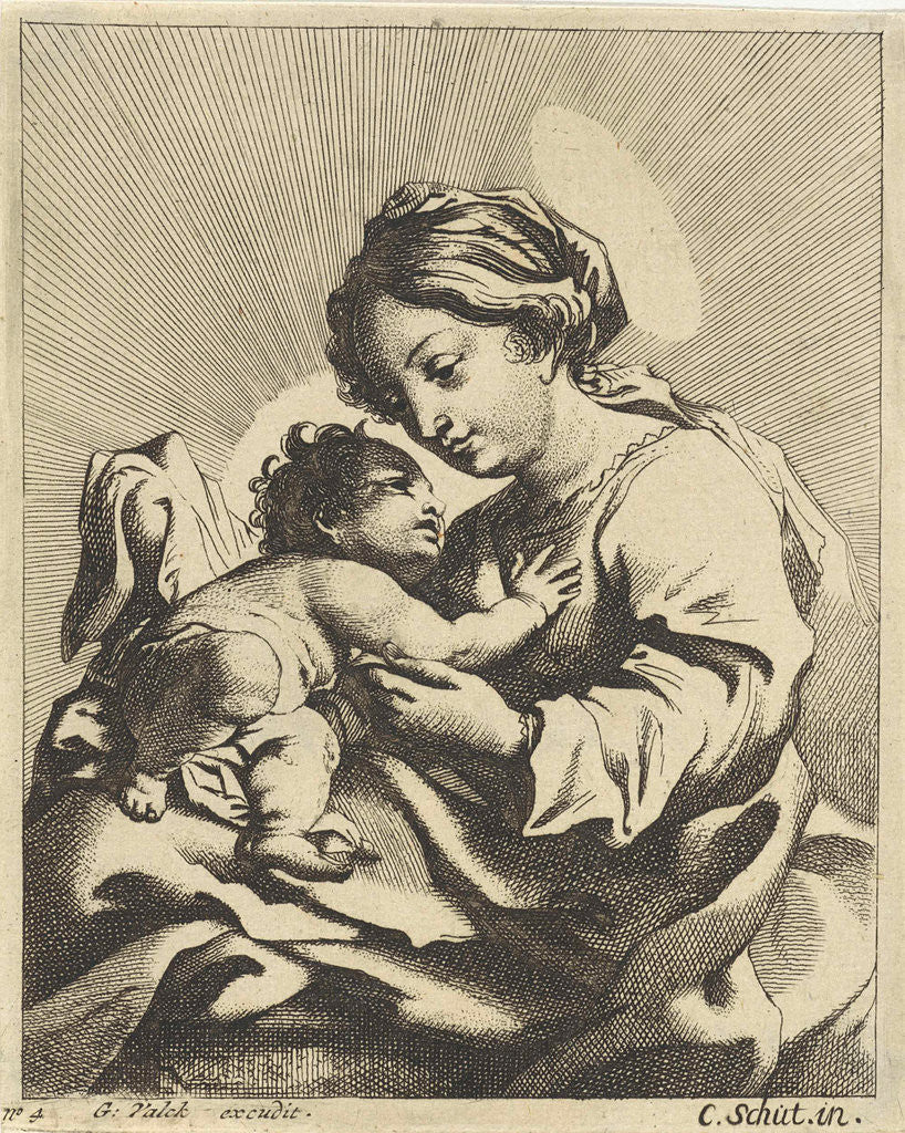 Detail of Mary with the Christ Child by Gerard Valck