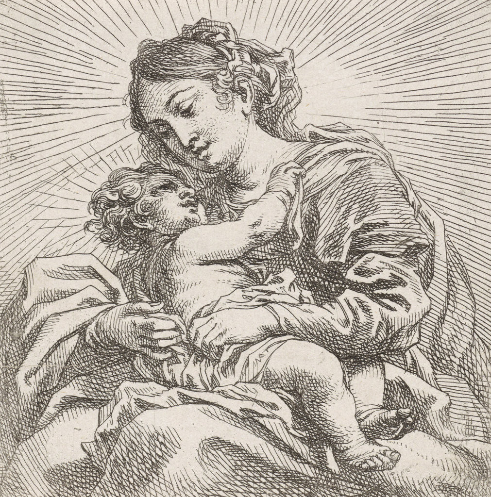 Detail of Madonna with child by unknown
