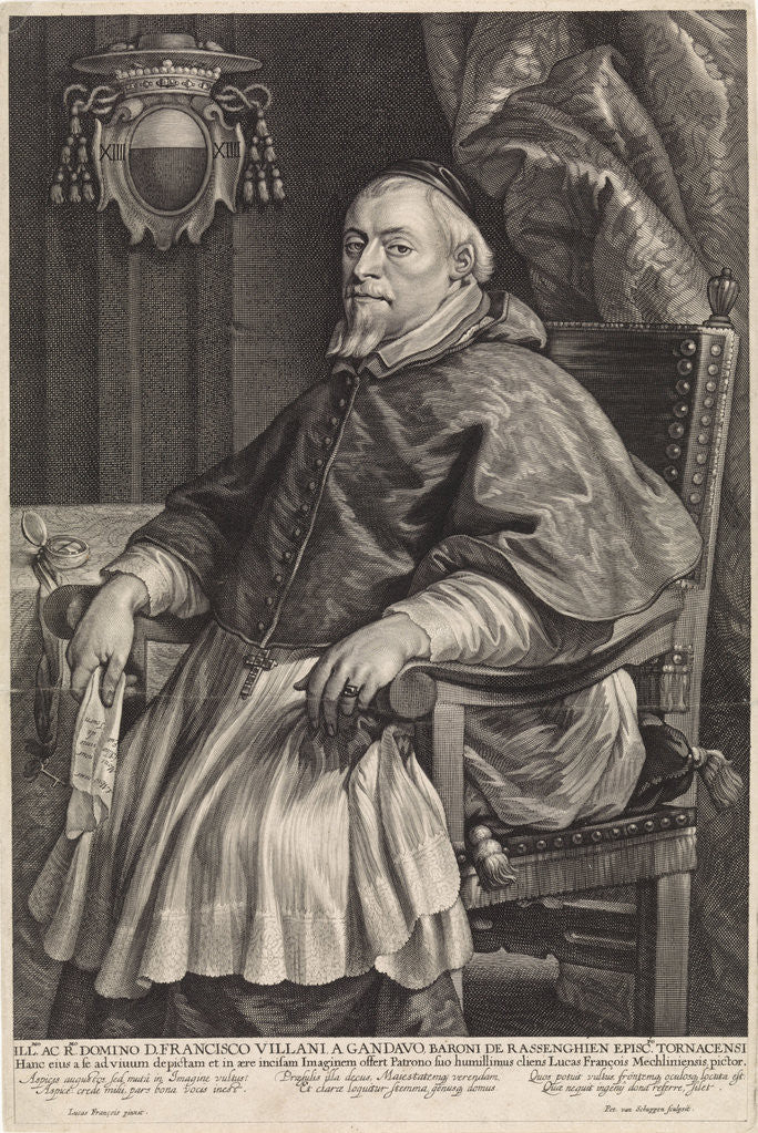 Detail of Portrait of François Villain by Lucas Franchoys II