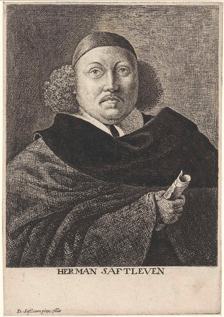 Detail of Portrait of Herman Saftleven by Herman Saftleven