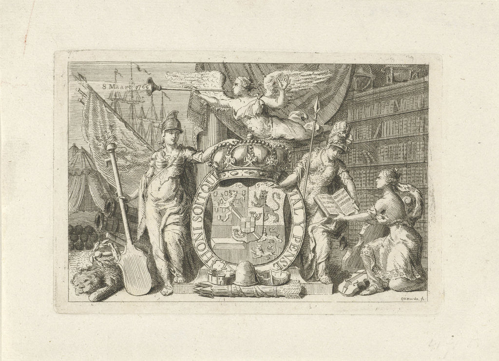 Detail of Allegory of the majority of William V by Cornelis van Noorde
