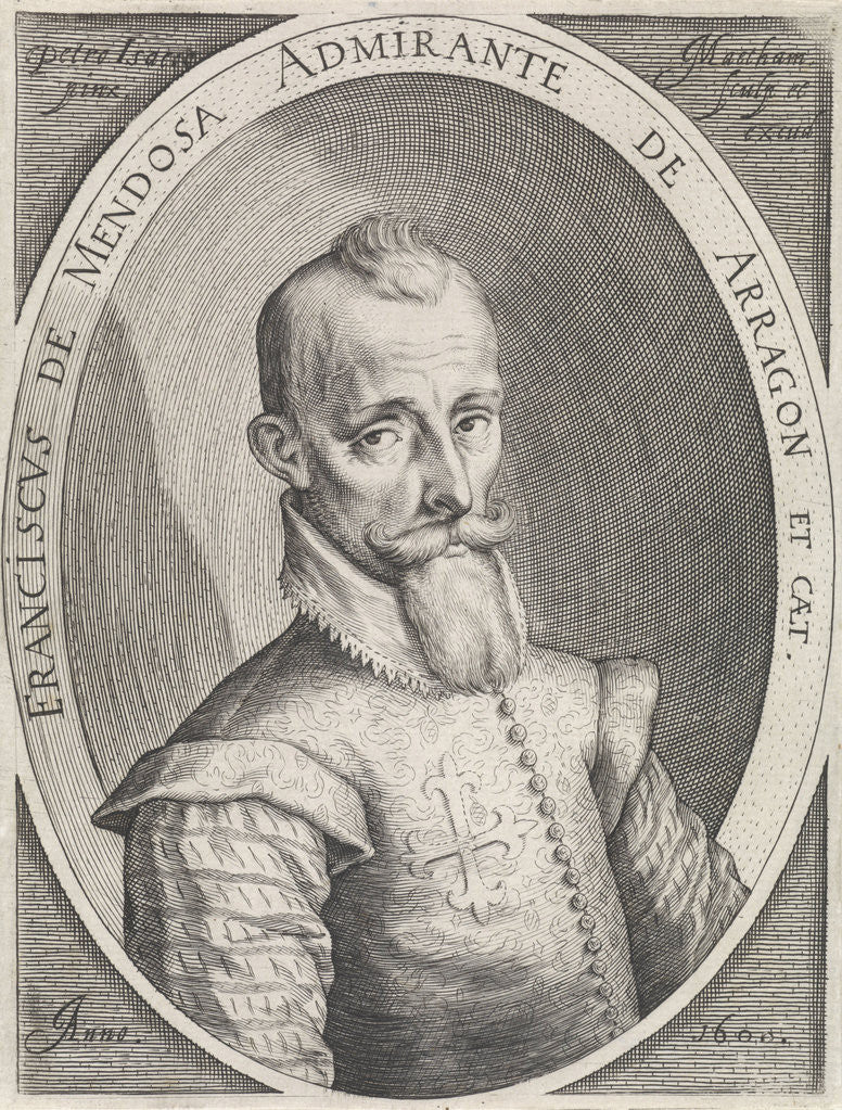 Detail of Portrait Francisco Hurtado de Mendoza by Jacob Matham