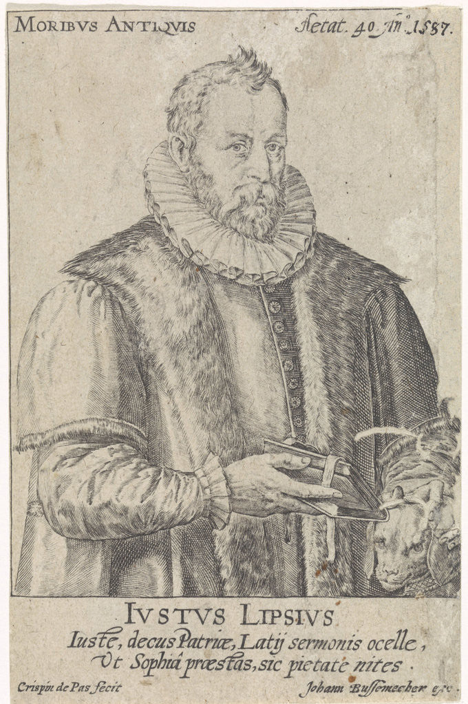 Detail of Portrait of Justus Lipsius by Johann Bussemacher