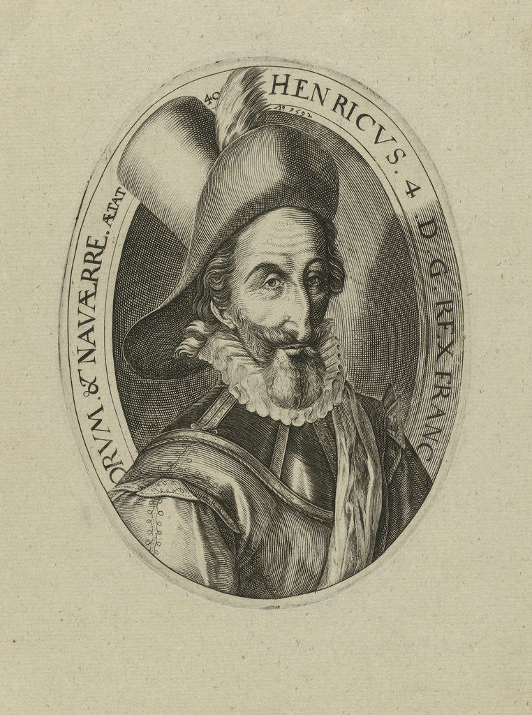 Detail of Portrait of Henry IV of France by Hendrick Goltzius