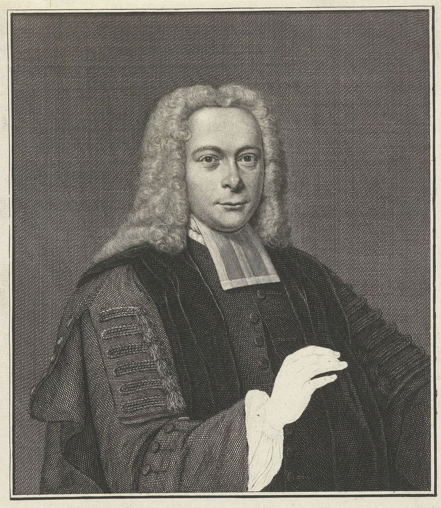 Detail of Portrait of Francis Burmannus by Jan Maurits Quinkhard