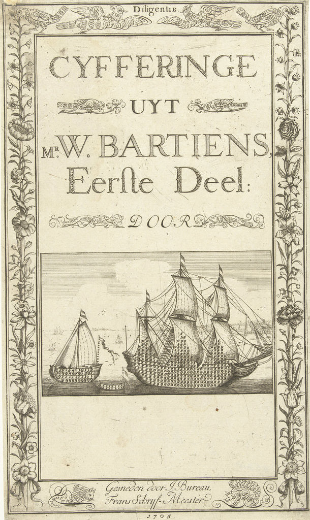 Detail of Title page of a math book by Jacques Bureau