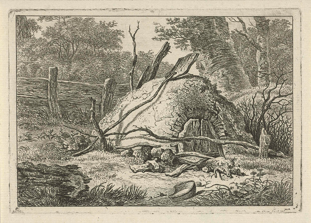 Detail of Oven with shovel by Hermanus Fock