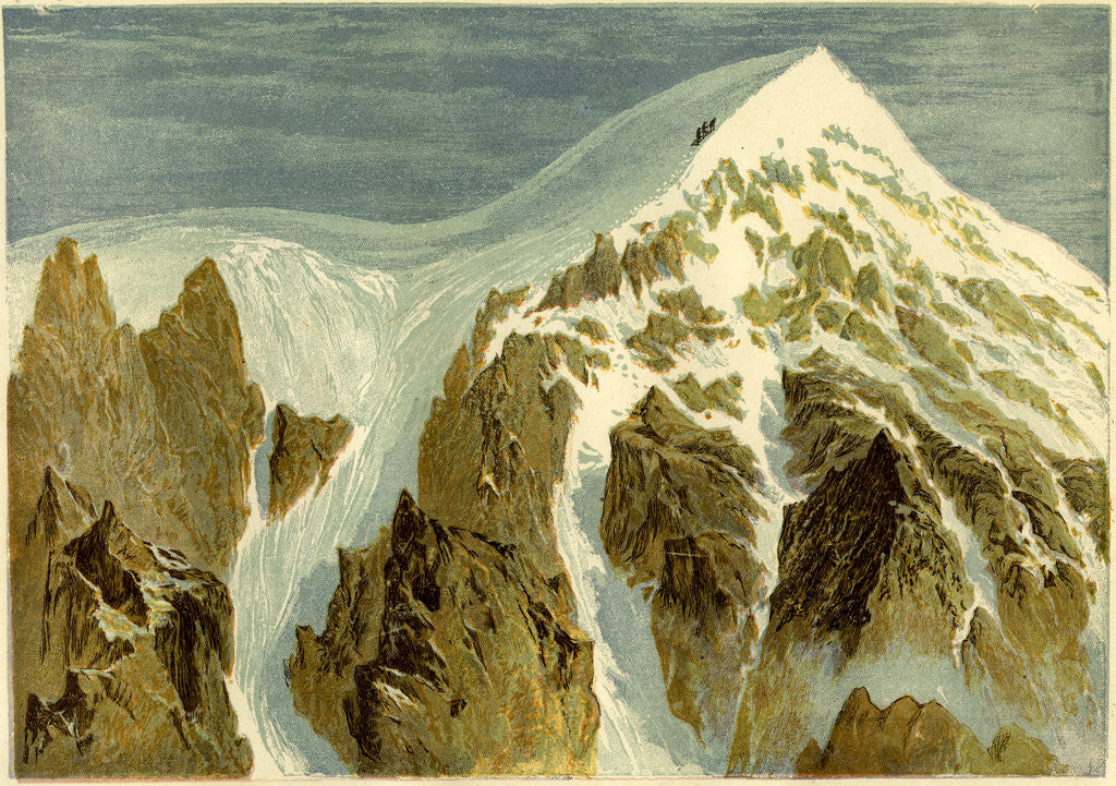 Detail of The Summit of the Aiguille Verte Switzerland by Anonymous