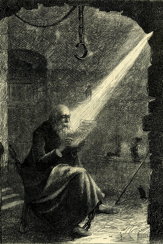 Detail of Juhn Hus in Prison Switzerland by Anonymous