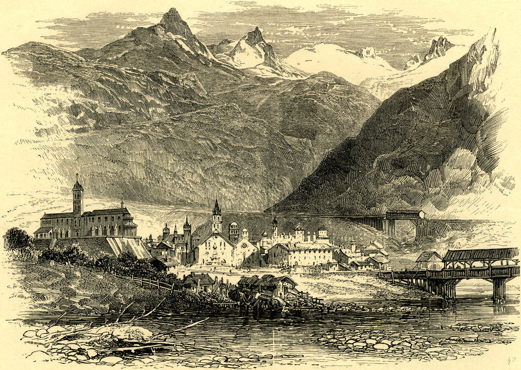 Detail of Brieg on the Simplon Switzerland by Anonymous