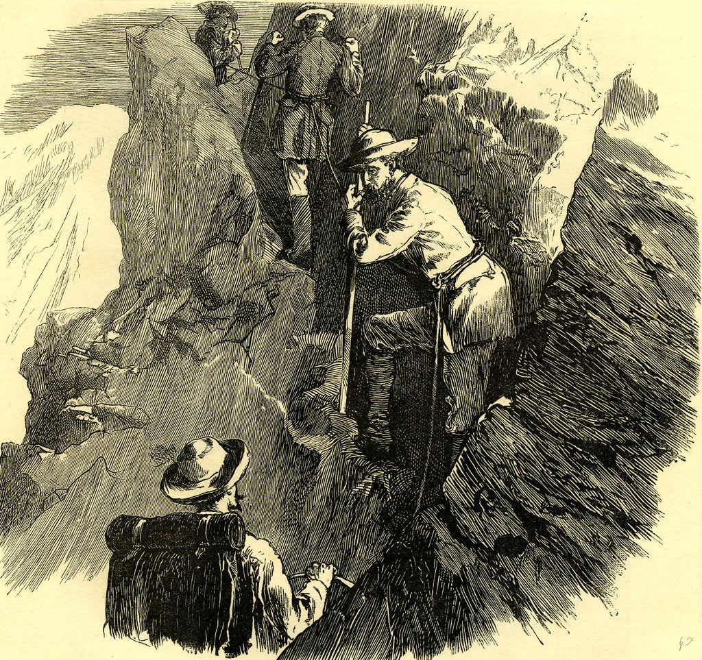 Detail of On the Weissthor Switzerland by Anonymous