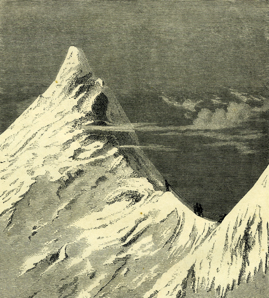 Detail of Roped Together on a Snow Slope Switzerland by Anonymous