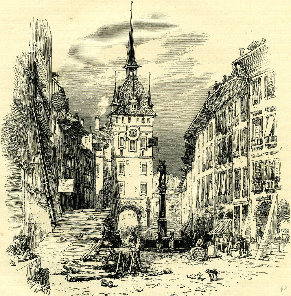 Detail of High Street Berne Switzerland by Anonymous