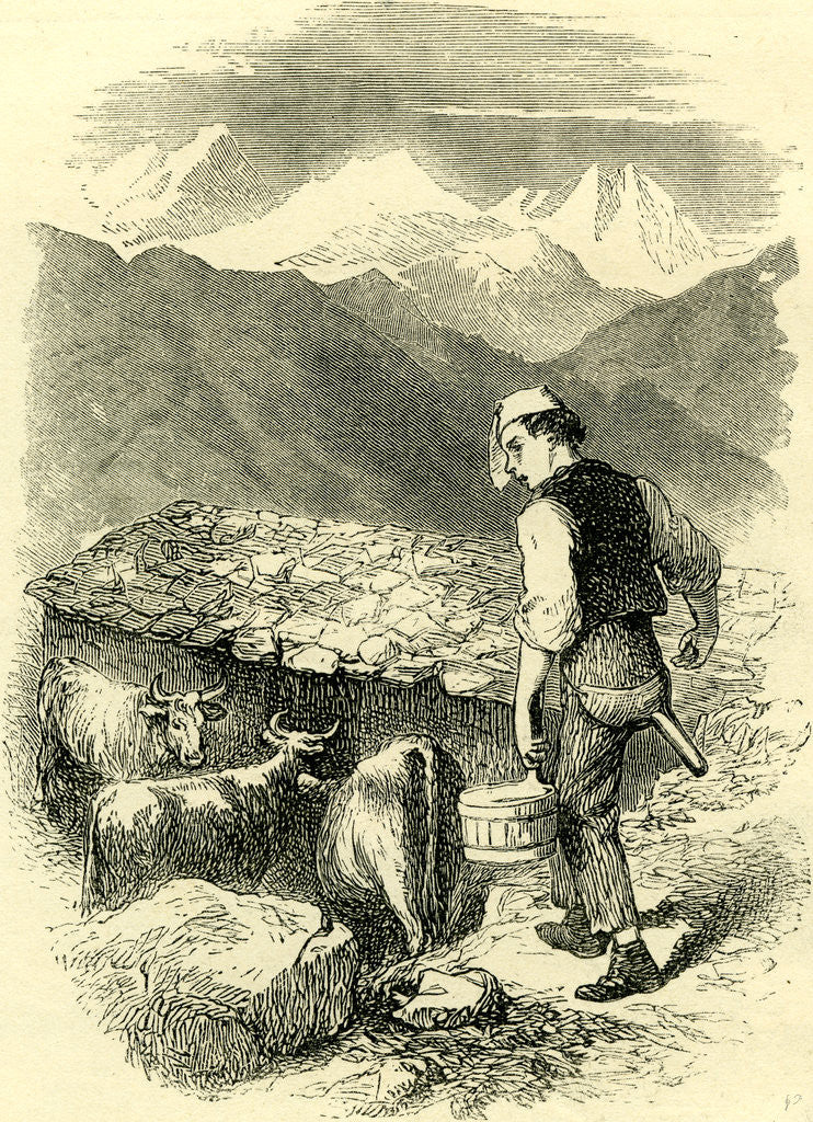 Detail of Swiss Cowherd Switzerland by Anonymous