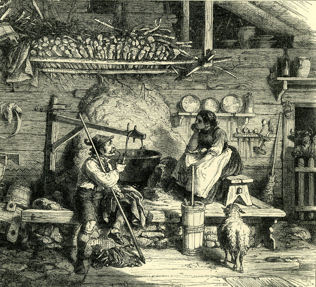 Detail of Inside the Chalet Switzerland by Anonymous