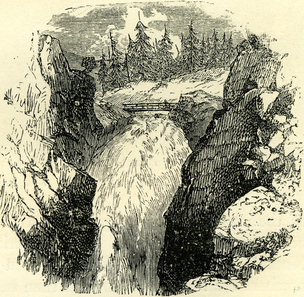 Detail of The Fall at Handeck Switzerland by Anonymous