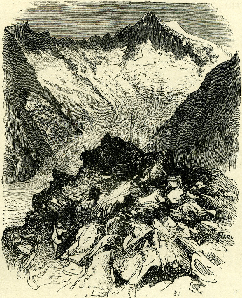 Detail of Summit of the Aeggischorn Switzerland by Anonymous