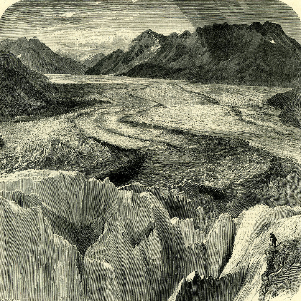 Detail of The Great Aletsch Glacier Switzerland by Anonymous