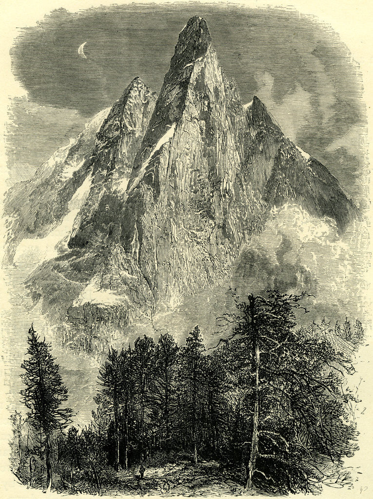 Detail of The Aiguille De Dru from Near the Montanvert Switzerland by Anonymous
