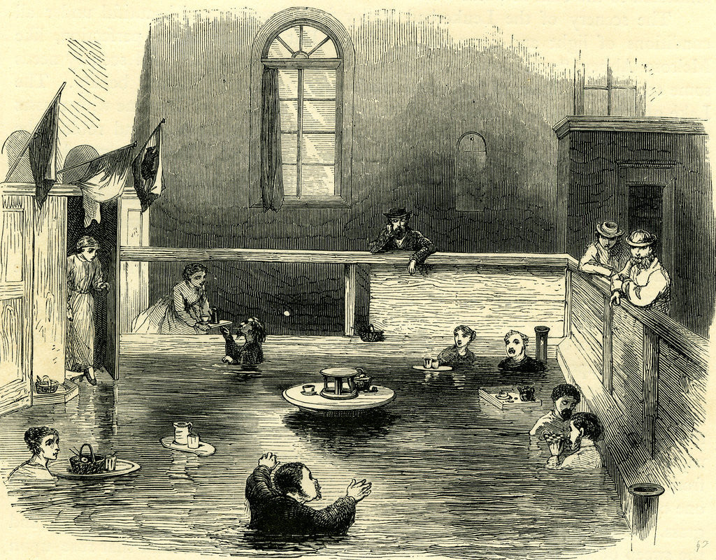 Detail of The Baths at Leukerbad Switzerland by Anonymous