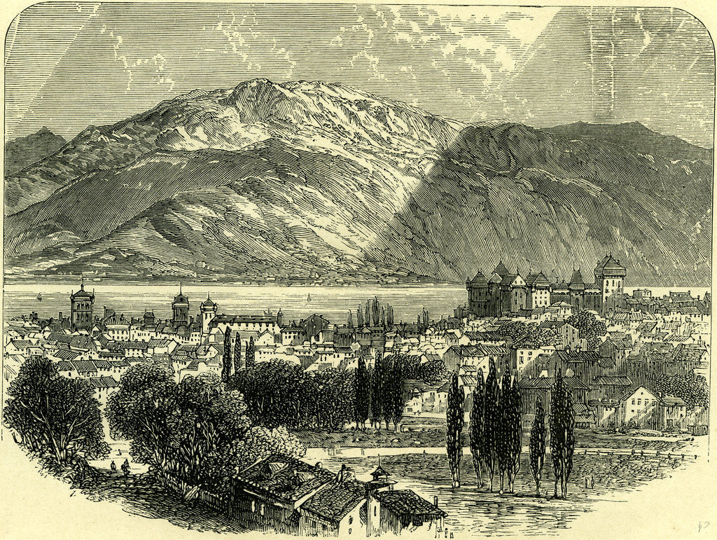 Detail of Annecy Switzerland 19th Century by Anonymous