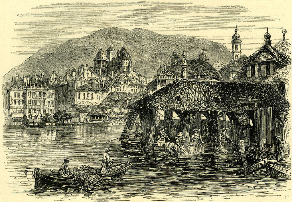 Detail of Geneva and the Rhone Switzerland by Anonymous