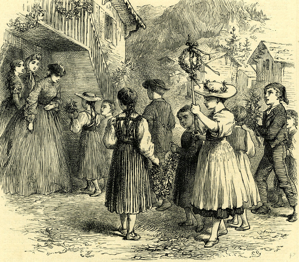 Detail of Mustering for the School Treat Switzerland by Anonymous